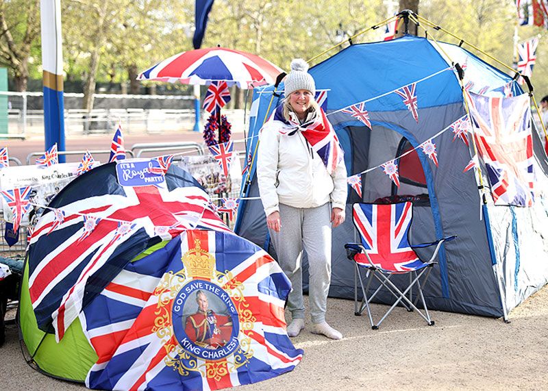 Acampadas cercanas a la zona de la coronación de Carlos III 