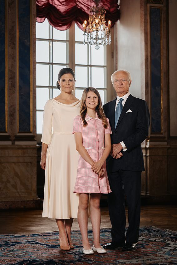 Carlos Gustavo, Victoria y Estelle de Suecia
