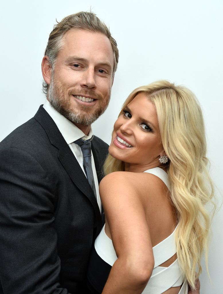 VENICE, CA - APRIL 23:  Singer Jessica Simpson and her husband Eric Johnson attend a special preview of "The Gleason Project" at ZEFR Warehouse on April 23, 2015 in Venice, California.  (Photo by Amanda Edwards/Getty Images)