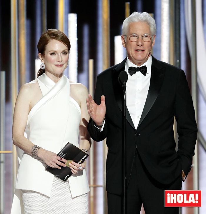 El guiño de Richard Gere a su mujer, Alejandra, durante la gala de los Globo de Oro