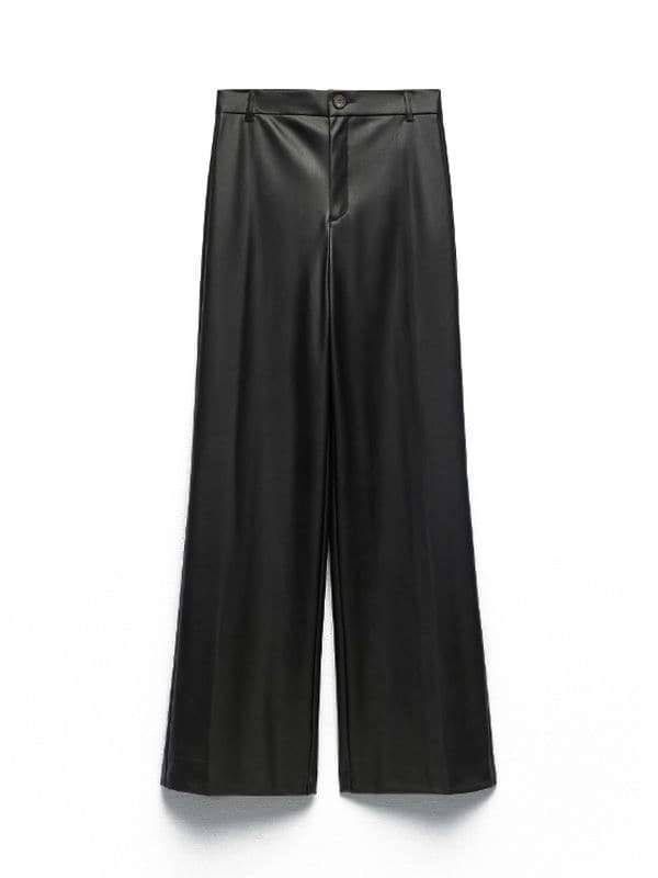 pantalon cuero zara