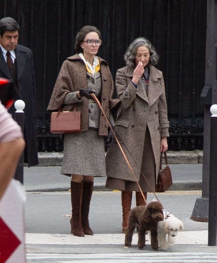 Angelina Jolie durante el rodaje de María Callas