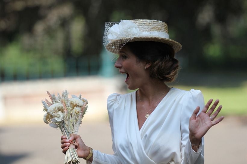 Canotier para novias de otoño