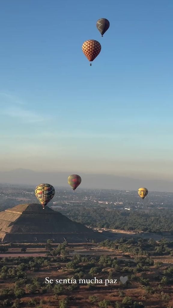 Sheynnis compartió las espectaculares vistas aéreas de Teotihuacán.