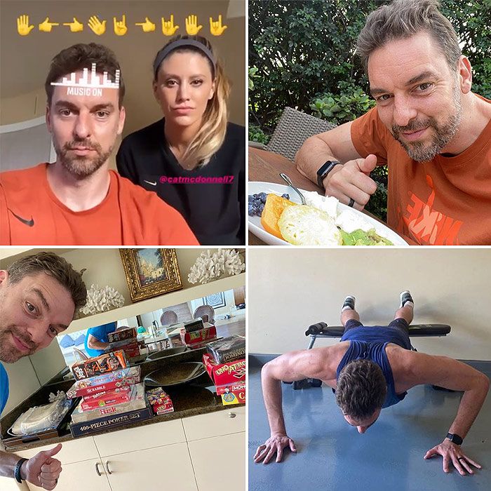 Pau Gasol y su mujer pasan la cuarentena con juegos de mesa, ejercicio… ¡y TikTok!