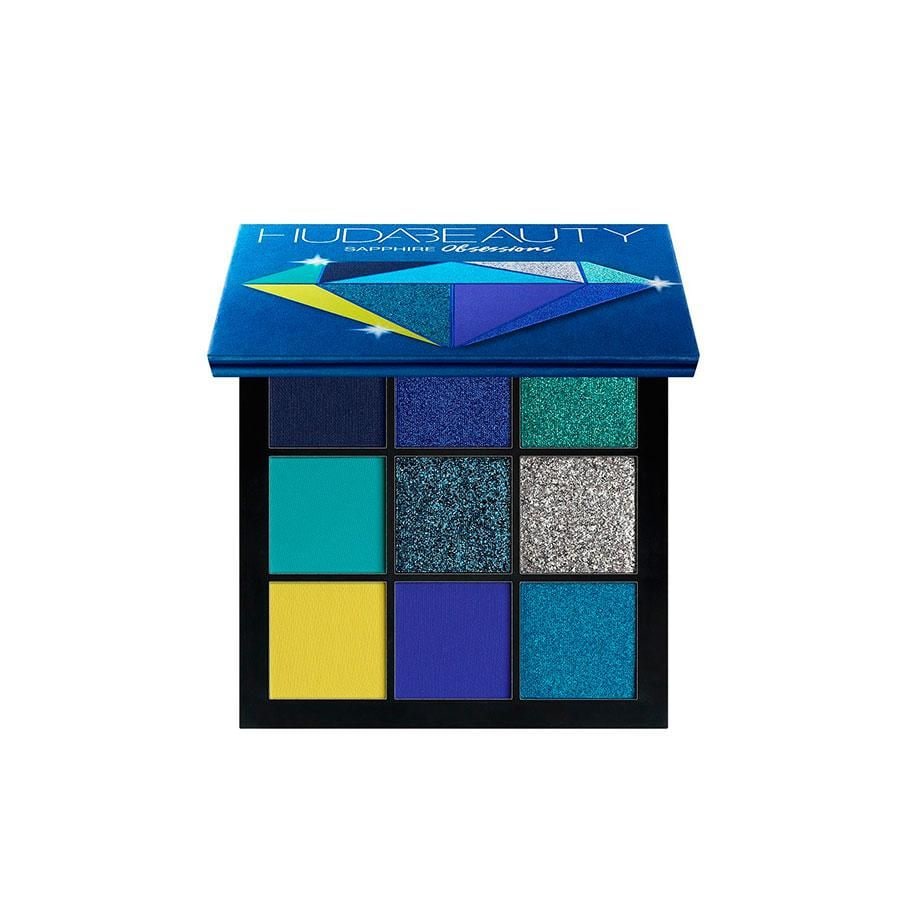 mejores tonos de sombras para ojos marrones obsessions eyeshadow palette in sapphire de huda beauty