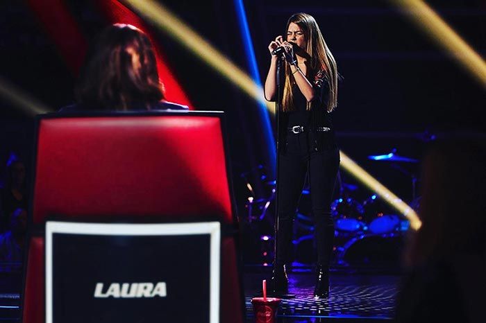 Laura Pausini, en el plató de 'La Voz'