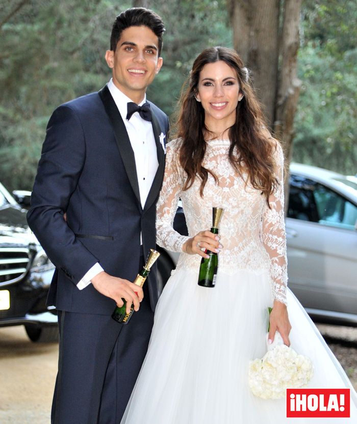 Melissa Jiménez y Marc Bartra