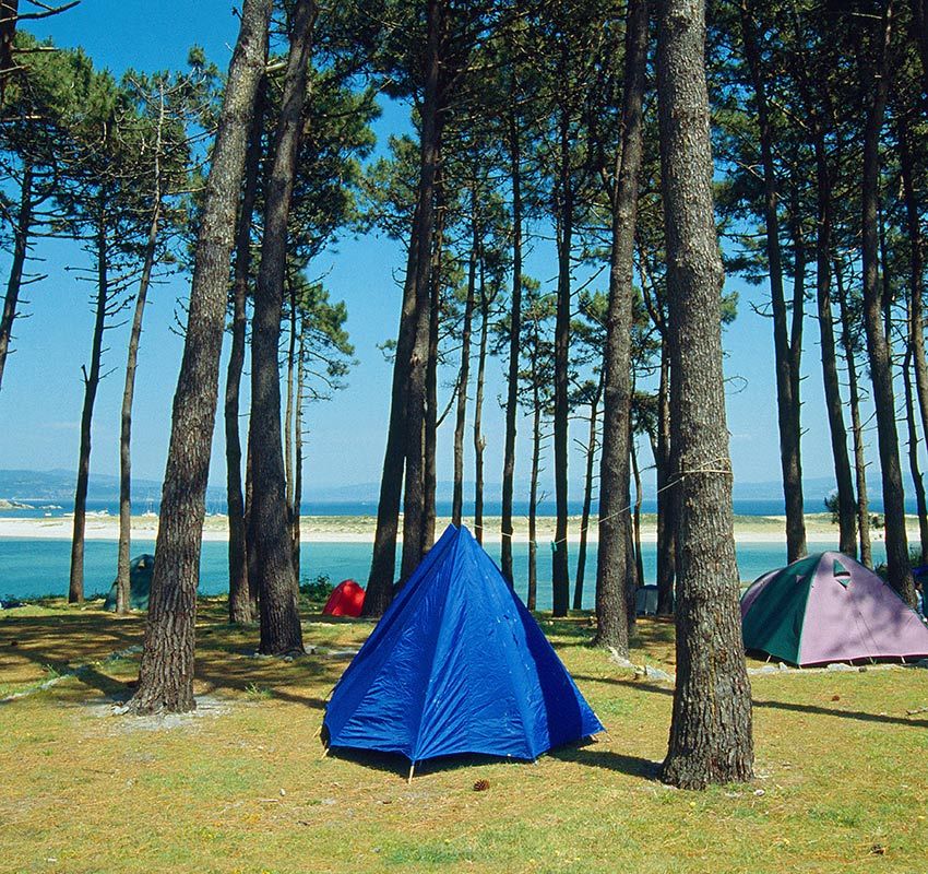 Camping, Islas Cíes, Pontevedra, Galicia