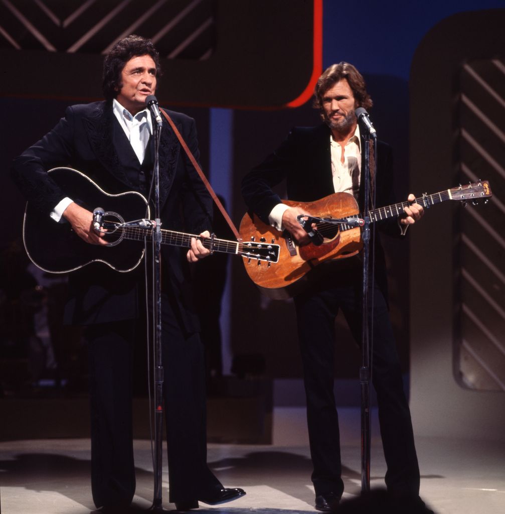 Johnny Cash y Kris Kristofferson en 1978