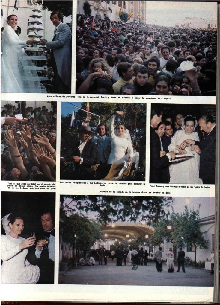 La boda de Rocío Jurado y Pedro Carrasco en 1976