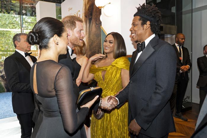 Los duques de Sussex con  Beyoncé y Jay-Z