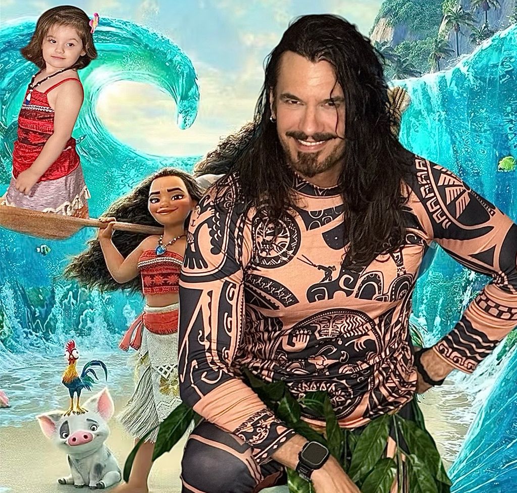 Mario Cimarro se convirtió en Maui, de la película 'Moana'.