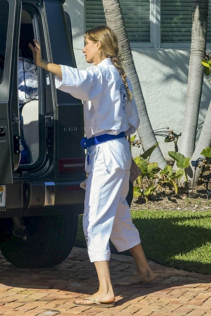 Gisele Bündchen llegando al gimnasio de Jiu-Jitsu de Joaquim Valente en Miami, en diciembre de 2023.