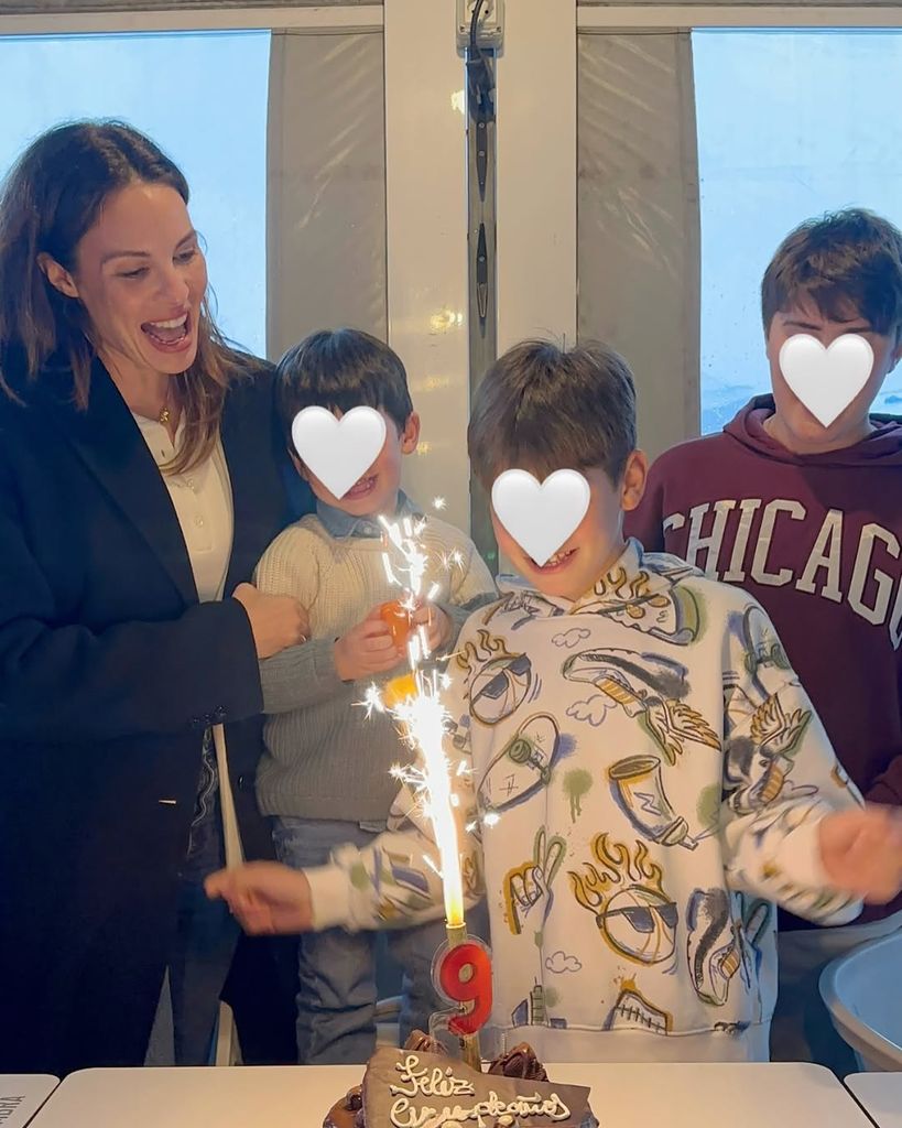 Jessica Bueno celebrando el cumpleaños de su hijo Jota