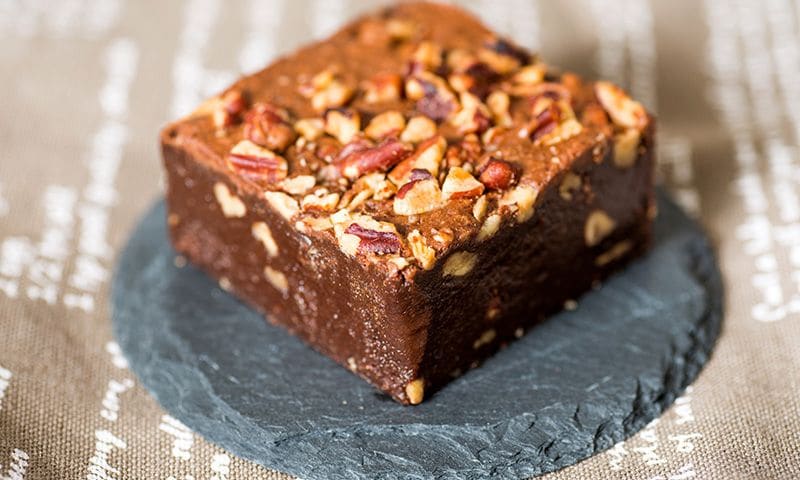 postres recetas platano chocolate brownie