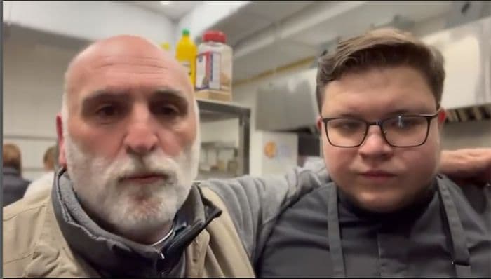 El trabajo humanitario del chef José Andrés en Ucrania 