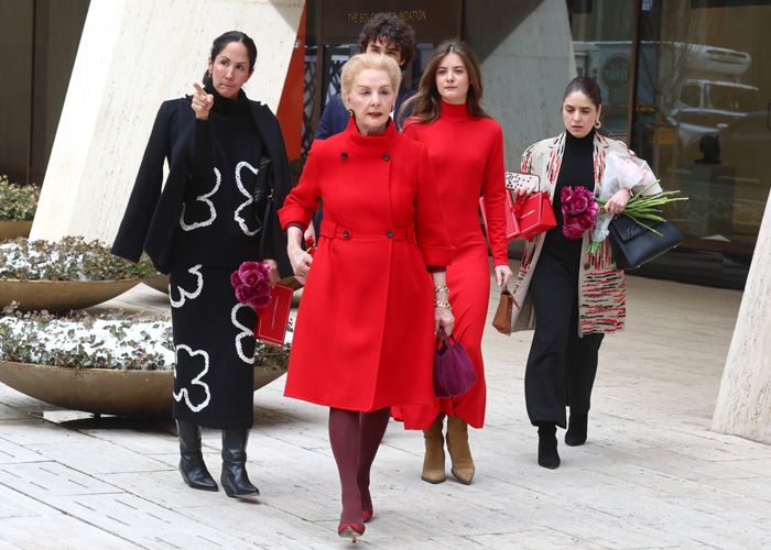 Carolina Herrera y su familia en la New York fashion week