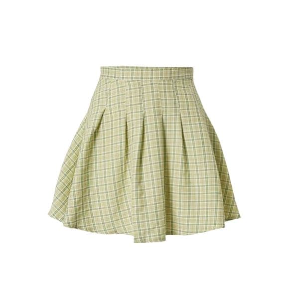 falda tablas verde