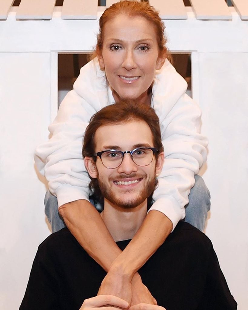Céline Dion con su hijo René-Charles
