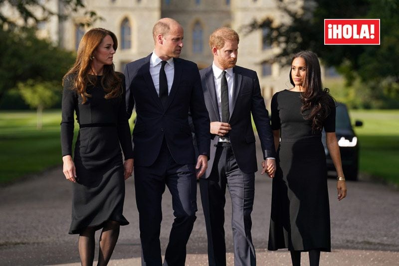 Meghan Markle, el príncipe Harry, Kate Middleton y el príncipe Guillermo