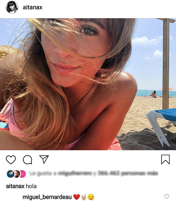 Aitana y su foto en la playa que ha enamorado a Miguel Bernardeau