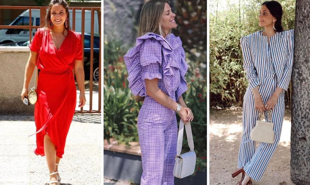 
De izquierda a derecha, Marta Pombo con un ‘wrap dress’ diseñado por Mar Reyes, en el bautizo de su sobrino Martín; Natalia Coll, que también escogió un diseño de la última colección de la cordobesa para el bautizo de Martín; y María García de Jaime con un conjunto de rayas de la misma firma en el bautizo del hijo de María Pombo.
