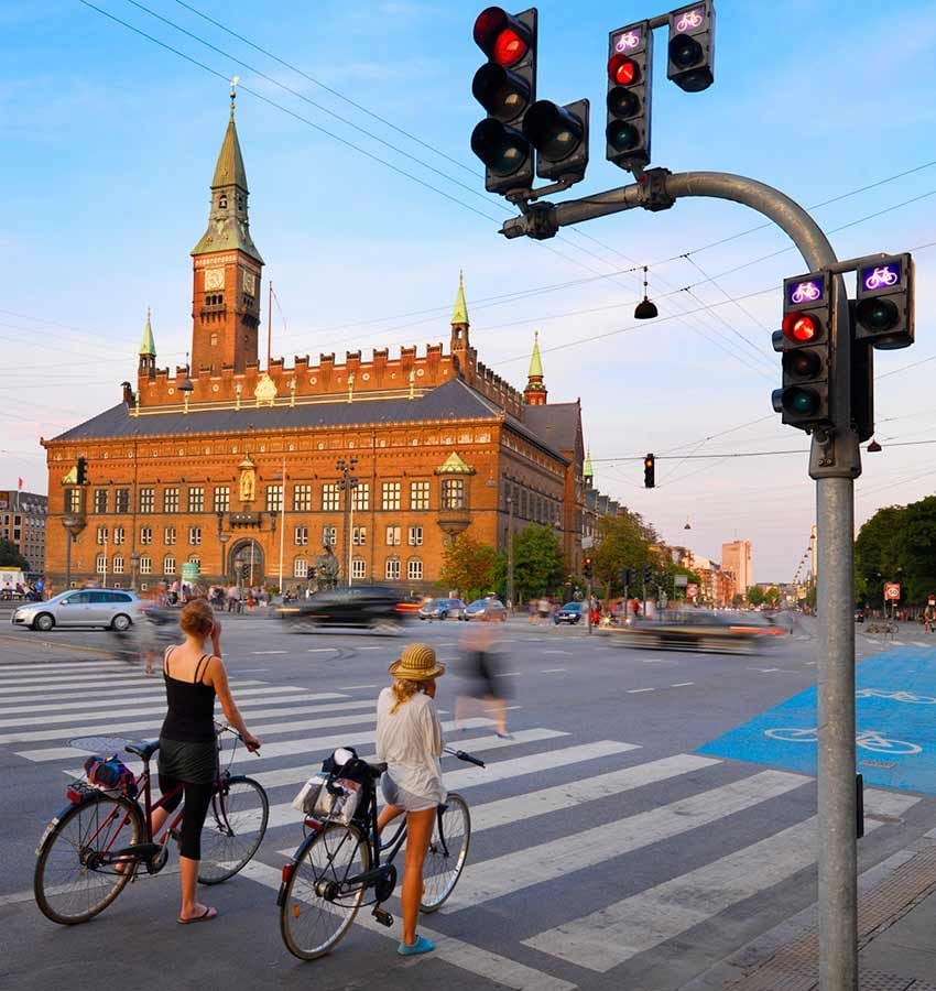 En bicicleta por el centro de Copenhague