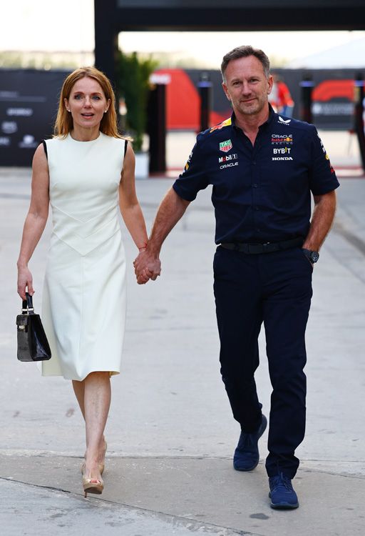 Geri Halliwell y Christian Horner de la mano