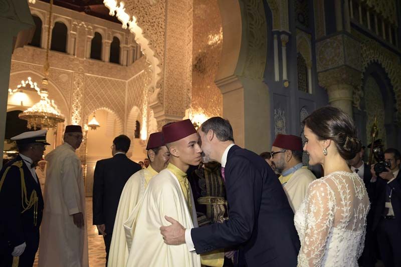 Rey Felipe, reina Letizia y Moulay Hassan de Marruecos