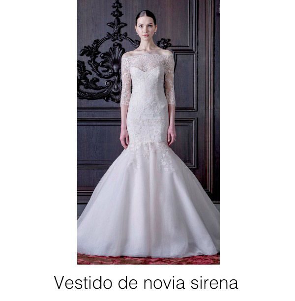 Vestido de novia sirena. Diseño de Monique Lhuillier.
