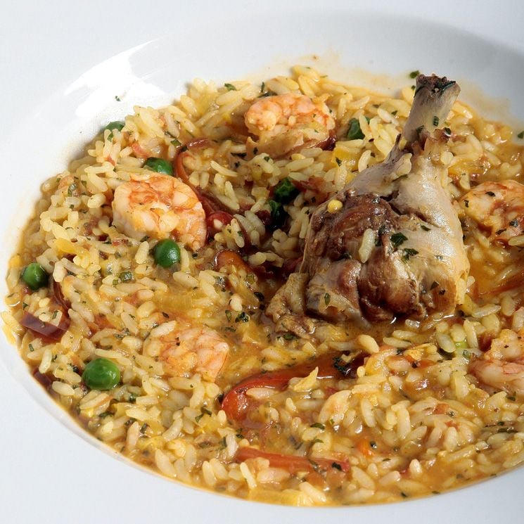 arroz gambas pollo