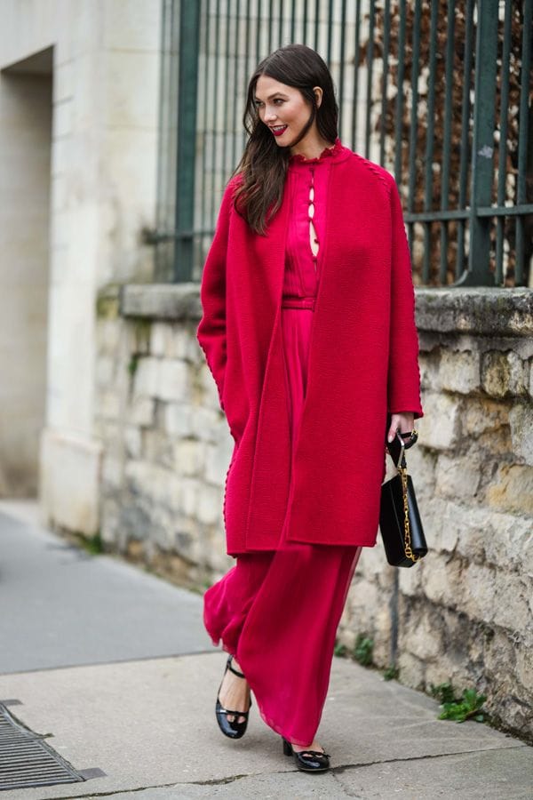 karlie kloss vestido rojo