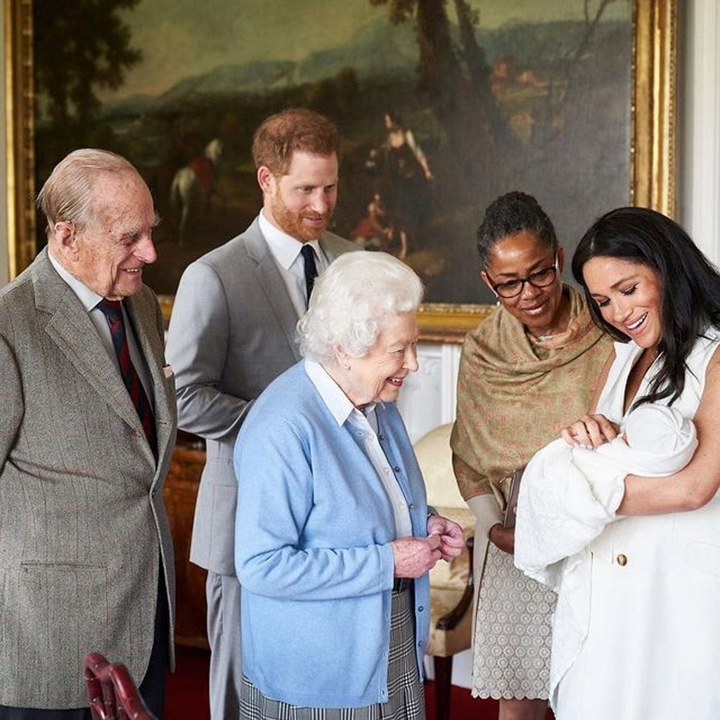philip met grandson prince harry and meghan markle 39 s son archie for the first time at windsor castle in 2019