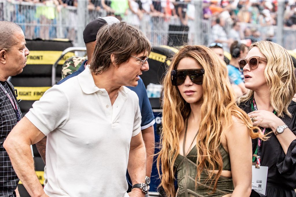 Tom Cruise y Shakira en la Fórmula 1 en Florida, 2023