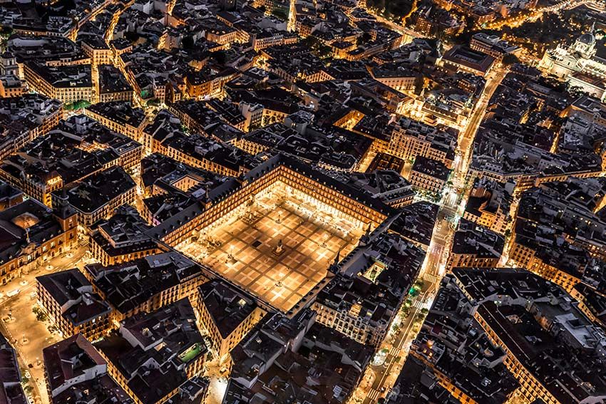 Dichos madrileños y otras curiosidades: vista aérea de la plaza Mayor