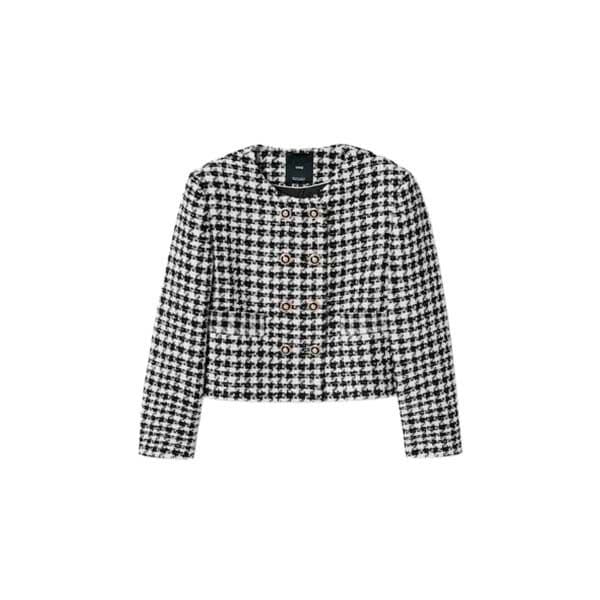 chaqueta corta tweed mango