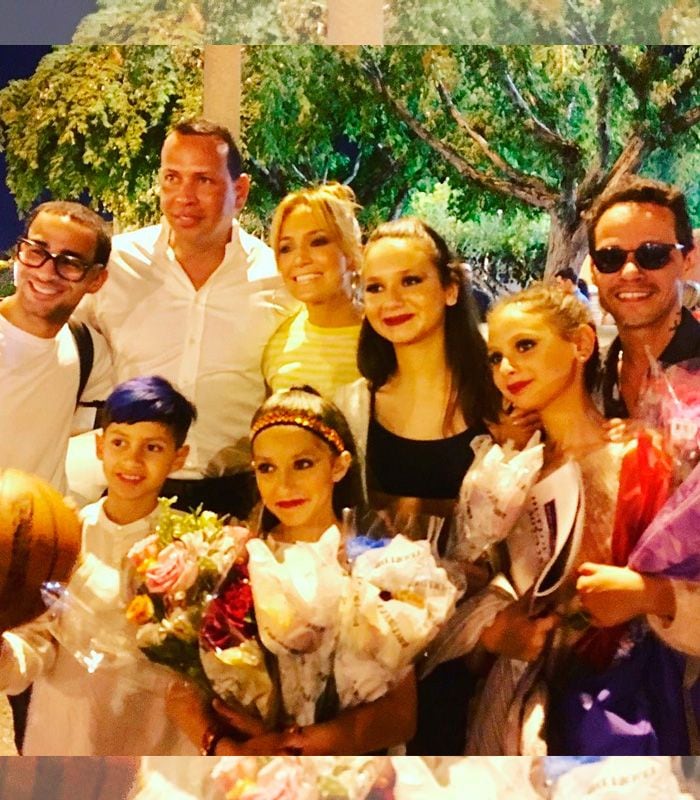 Jennifer Lopez, Marc Anthony y Alex Rodriguez con sus hijos 