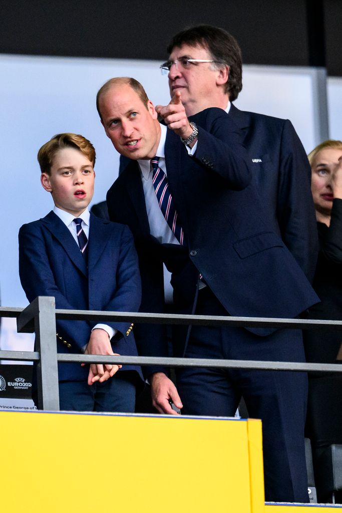 Principe Guillermo con el príncipe George en la final de la Eurocopa el 14 de julio de 2024
