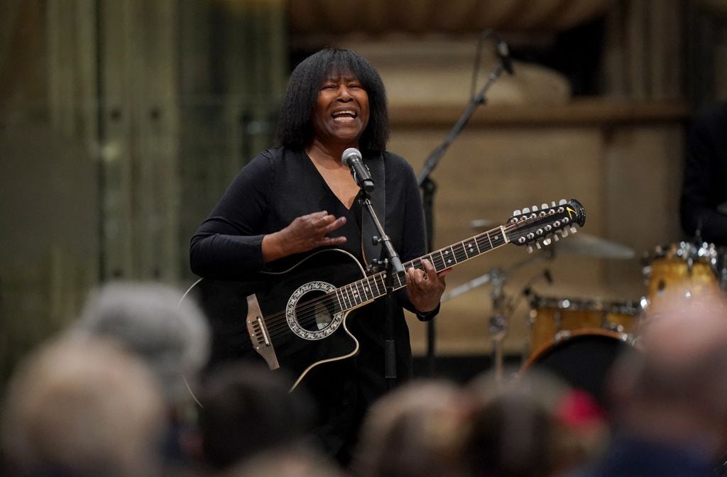     Joan Armatrading performs during the annual Commonwealth Day service ceremony at Westminster Abbey in London, on March 10, 2025 . (Photo by Yui Mok / POOL / AFP) (Photo by YUI MOK/POOL/AFP via Getty Images)      