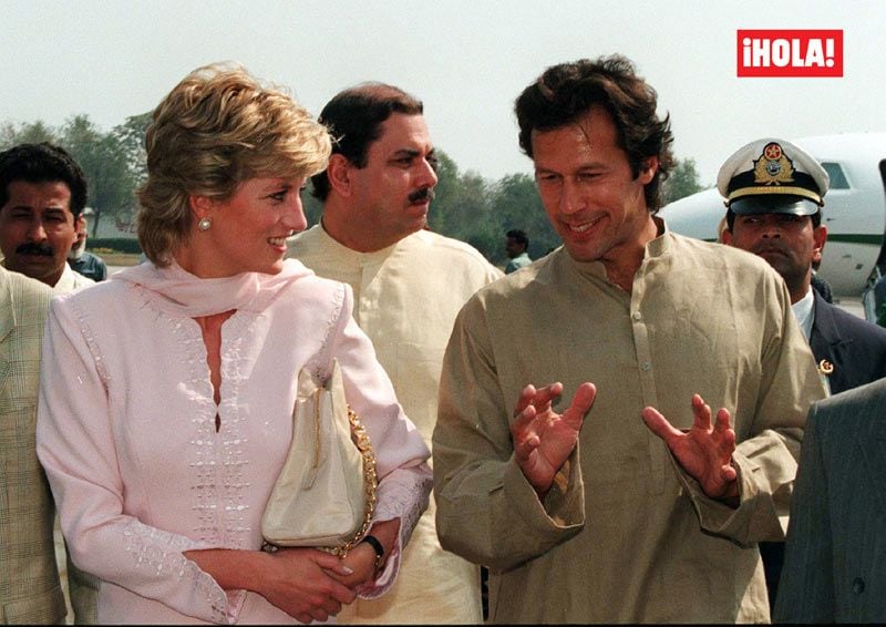 Imran Khan y Diana de Gales