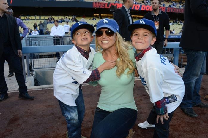 Britney Spears con sus hijos Preston y Jayden