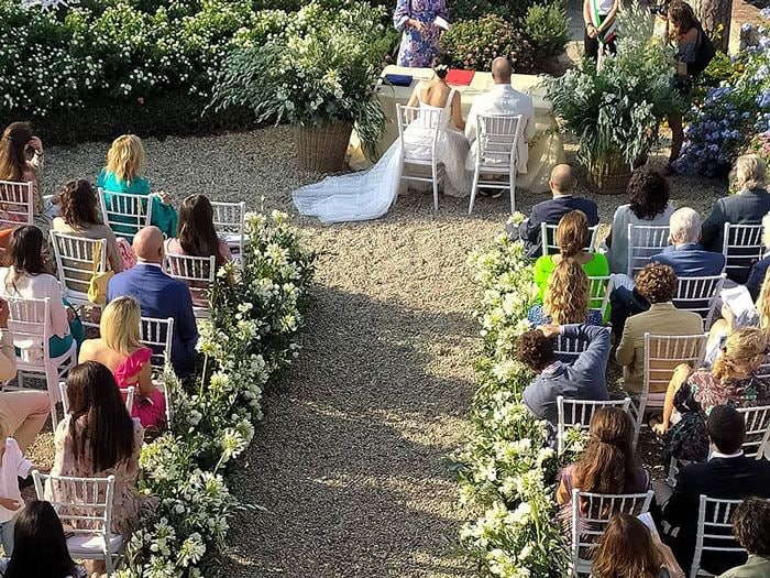 Imagen de una boda celebrada en el Castello Brown 