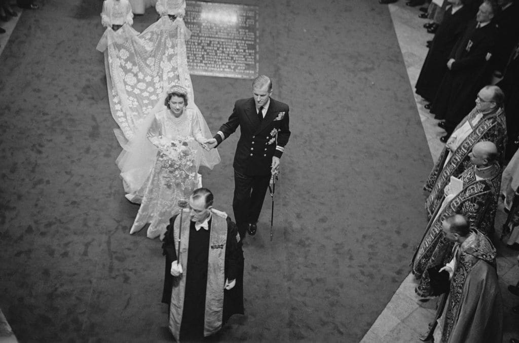 Isabel II el día de su boda