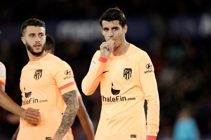 Álvaro Morata dedica un gol a su hija en el partido de cuartos de la Copa del Rey