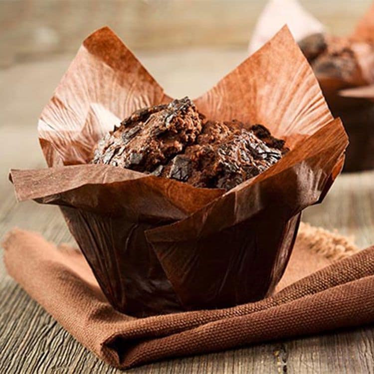 'Muffins' con doble chocolate