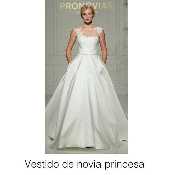 Vestido de novia princesa. Diseño de Pronovias.
