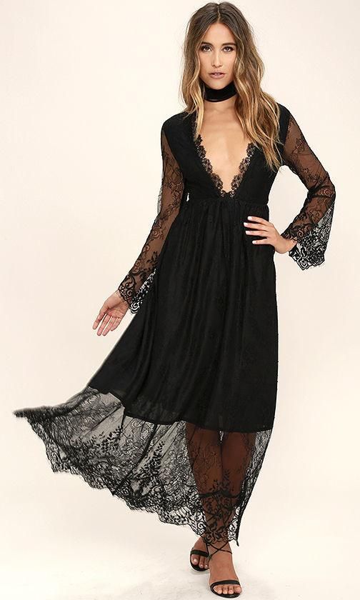 beautiful lace maxi dress de la firma lulus