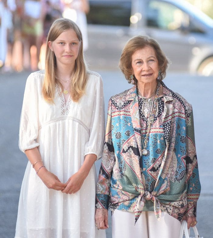 La reina Sofía junto a la princesa Eleonore de Bélgica