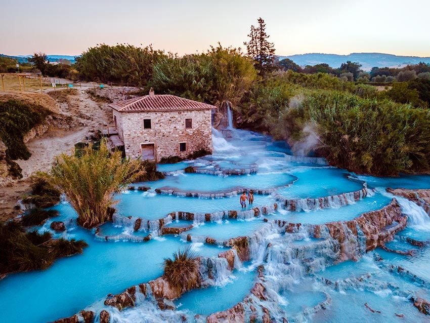 Termas de Saturnia, Toscana, Italia